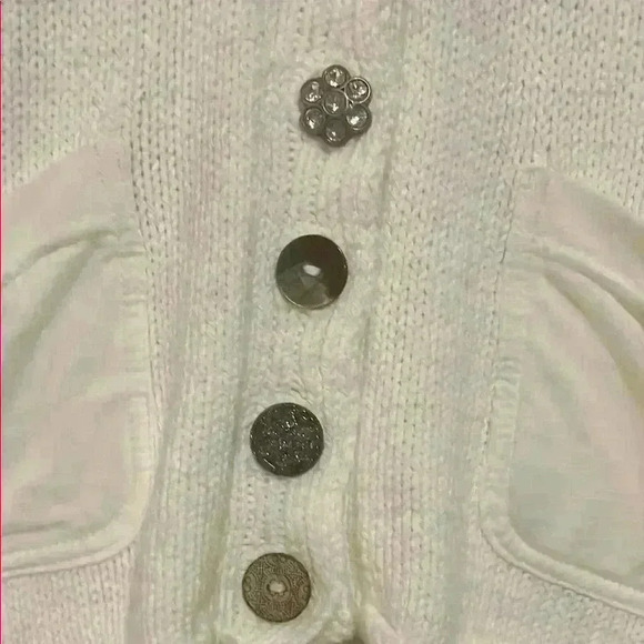 Pur White Button-Up Sweater - Picture 4 of 6